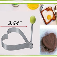 Load image into Gallery viewer, 4 Style Stainless Steel Egg Shaper Pancake Mould Omelette Mold Heart Shape Frying Egg Cooking Tool Kitchen Accessories Gadget Stainless Steel Fried Egg Ring Mold Omelette Pancake Rings Cute Shape Egg Mold Cooking Tools