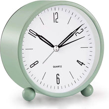 Load image into Gallery viewer, 4" Super Silent Non Ticking Analog Alarm Clock with Night Light