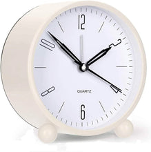 Load image into Gallery viewer, 4" Super Silent Non Ticking Analog Alarm Clock with Night Light