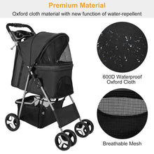 Load image into Gallery viewer, 4 Wheels Pet Foldable Stroller