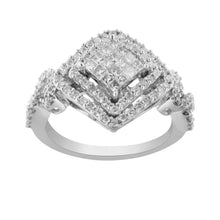 Load image into Gallery viewer, 14KT White Gold Diamond Composite Ring (1 cttw, H-I Color, I1-I2 Clarity)