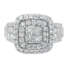 Load image into Gallery viewer, 14KT White Gold Round and Princess Diamond Ring (2 1/4 cttw, H-I Color, SI1-SI2 Clarity)