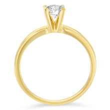 Load image into Gallery viewer, GIA Certified 14K Yellow Gold 1/2 Cttw Diamond Solitaire Engagement Ring (H Color, SI1 Clarity) - Size 6