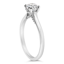 Load image into Gallery viewer, 14K White Gold 7/8 Cttw Lab Grown Diamond Solitaire Cathedral Style Engagement Ring (F-G Color, VS1-VS2 Clarity) - Size 5