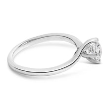 Load image into Gallery viewer, 14K White Gold 4/5 Cttw Round Lab Grown Diamond Bypass Solitaire Engagement Ring (F-G Color, VS1-VS2 Clarity) - Ring Size 5