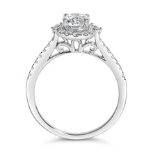 Load image into Gallery viewer, 14K White Gold 1.00 Cttw Lab-Grown Diamond Oval Shaped Halo Engagement Ring (F-G Color, VS1-VS2 Clarity) - Ring Size 7