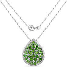 Load image into Gallery viewer, 4.65 Carat Genuine Chrome Diopside .925 Sterling Silver Pendant