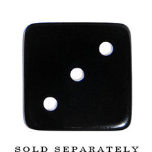 将图片加载到图库查看器,0G Black Acrylic Square Dice Saddle Plug