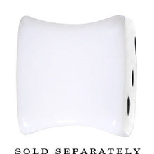 将图片加载到图库查看器,00G White Acrylic Square Dice Saddle Plug