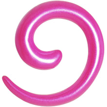 Load image into Gallery viewer, 2G Hyacinth Pink Metallic Pearl Acrylic Spiral Taper