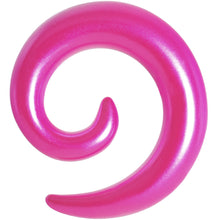 Load image into Gallery viewer, 1/2 Hyacinth Pink Metallic Pearl Acrylic Spiral Taper