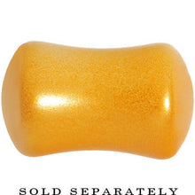 Load image into Gallery viewer, 0G Honey Yellow Metallic Pearl Acrylic Saddle Plug