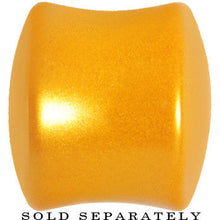 Load image into Gallery viewer, 9/16 Honey Yellow Metallic Pearl Acrylic Saddle Plug