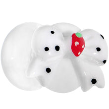 将图片加载到图库查看器,00G White Acrylic Berry Polka Dot Bow Saddle Plug