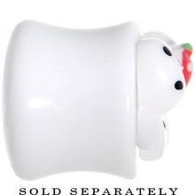 将图片加载到图库查看器,1/2 White Acrylic Berry Polka Dot Bow Saddle Plug