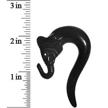 Load image into Gallery viewer, 1/2 Black Acrylic Lucky Elephant Hanger Plug Set
