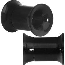 将图片加载到图库查看器,2G Anodized Titanium Black Double Flare Screw Fit Tunnel