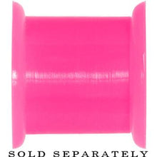 Load image into Gallery viewer, Neon Pink Silicone Peace Sign Tunnel 0G to 14mm