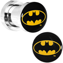 Load image into Gallery viewer, 2G Stainless Steel Batman Logo Screw Fit Plug Set