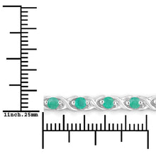 Load image into Gallery viewer, 0.72 Carat Genuine Emerald .925 Sterling Silver Bracelet