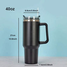 Load image into Gallery viewer, 40oz Reusable Vacuum Tumbler with Insulated Double Wall and Cup Handle