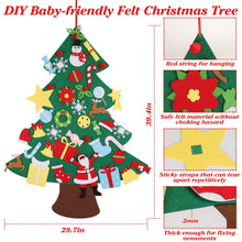 Load image into Gallery viewer, 41-Piece: DIY Felt Christmas Tree Detachable Ornaments for Kids