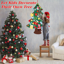 Load image into Gallery viewer, 41-Piece: DIY Felt Christmas Tree Detachable Ornaments for Kids