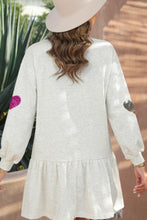 Load image into Gallery viewer, Cute Heart Round Neck Long Sleeve Mini Dress Stylish Dress for Women Girls Simple Charming Dress