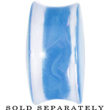 将图片加载到图库查看器,7/8 Clear Acrylic Blue Floating Rose Flower Saddle Plug