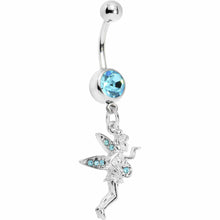 Load image into Gallery viewer, Aqua Gem Wishful Fairy Belly Ring