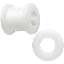 Load image into Gallery viewer, 0G White Double Flare Flexible Tunnel Set