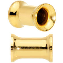 将图片加载到图库查看器,4G Gold Tone Plated Double Flare Tunnel Plug Set