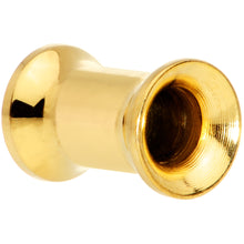 将图片加载到图库查看器,4G Gold Tone Plated Double Flare Tunnel Plug Set