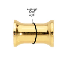 将图片加载到图库查看器,4G Gold Tone Plated Double Flare Tunnel Plug Set