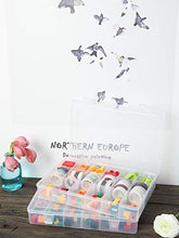 Load image into Gallery viewer, Clear Plastic Organizer Box with Dividers for Tools