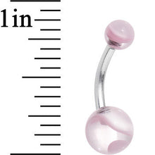 将图片加载到图库查看器,Grade 23 Solid Titanium Pink Acrylic Swirl Belly Ring