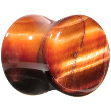 Load image into Gallery viewer, 7/16 Red Tiger Eye Natural Stone Plug Set