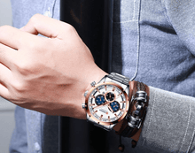 Load image into Gallery viewer, Men's Sports Waterproof Stainless Steel Watch With Chronometers And Special Date Display Unique Design Perfect Gift