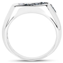 Load image into Gallery viewer, 0.31 Carat Genuine Blue Diamond .925 Sterling Silver Ring