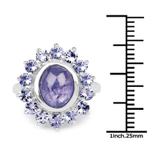 Load image into Gallery viewer, 3.76 Carat Genuine Tanzanite .925 Sterling Silver Ring