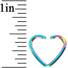 将图片加载到图库查看器,16G Rainbow Anodized Hollow Heart Daith Cartilage Closure Ring