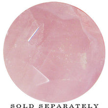 Load image into Gallery viewer, 9/16 Rose Quartz Semi Precious Stone Faceted Double Flare Plug