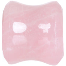 Load image into Gallery viewer, 1/2 Rose Quartz Natural Stone Faceted Saddle Plug Set
