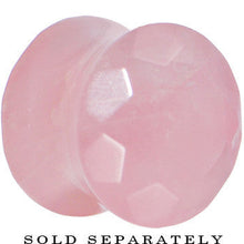 Load image into Gallery viewer, 4G Rose Flower Quartz Semi Precious Stone Faceted Double Flare Plug