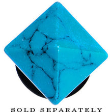 Load image into Gallery viewer, 5/8 Turquoise Semi Precious Stone Pyramid Top Plug