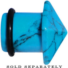 将图片加载到图库查看器,9/16 Turquoise Semi Precious Stone Pyramid Top Plug