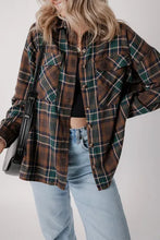 Load image into Gallery viewer, Timeless Women's Classic Plaid Button-Up Long Sleeve Jacket – Lightweight & Stylish Cotton-Blend Outerwear