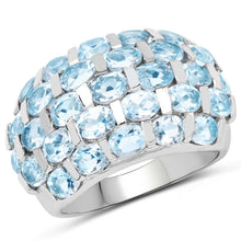 Load image into Gallery viewer, 5.51 Carat Genuine Blue Topaz .925 Sterling Silver Ring
