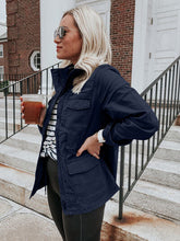 Load image into Gallery viewer, Retro Pocketed Long Sleeve Zip-Up Jacket Lightweight & Stylish Outerwear for Everyday Wear