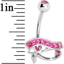 Load image into Gallery viewer, Pink Gem Eye of Ra Belly Ring